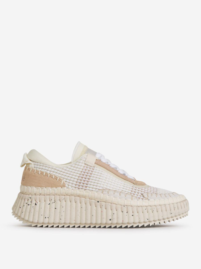 Chloé Ecological Nama Trainers In Crema