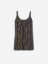 Chloé Top Sans Manches Femme Noir Taille 34 100% Soie In Negre