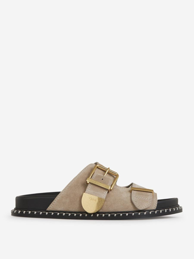 CHLOÉ CHLOÉ SUEDE LEATHER SANDALS