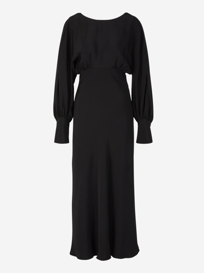 Chloé X Atelier Jolie Silk Maxi Dress In Negre