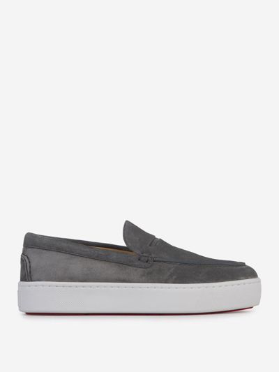 Christian Louboutin Paqueboat Trainers In Gris Fosc
