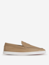 Christian Louboutin Varsiboat Leather Loafers In Taupe