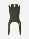 Dion Lee Double Loop Detail Tank Top In Army Green