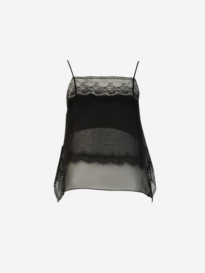 Dorothee Schumacher Opulence Silk Top In Negre