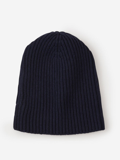 Fedeli Cashmere Knit Beanie In Midnight Blue