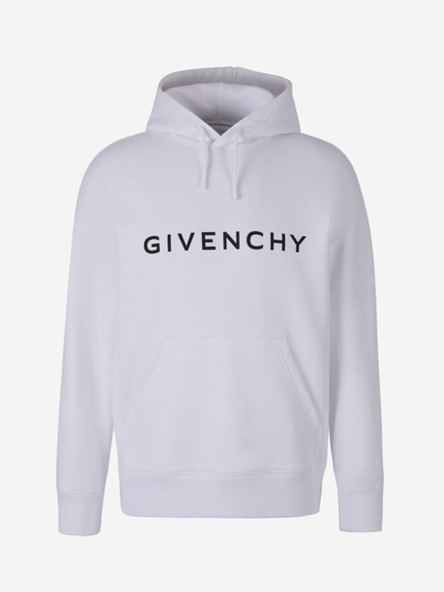 Givenchy Archetype Hooded Sweatshirt In Blanc