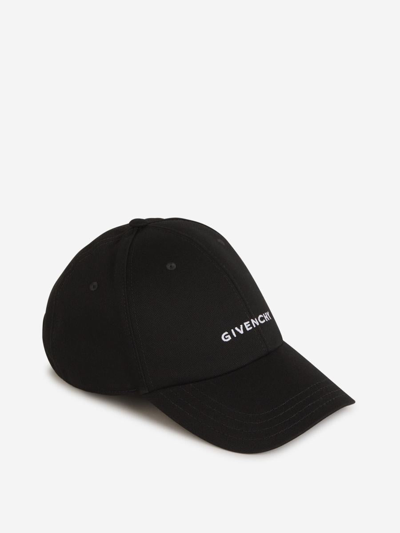 Givenchy Cotton Logo Cap In Negre