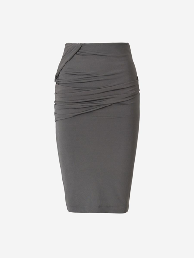 Givenchy Draped Skirt In Dark Grey