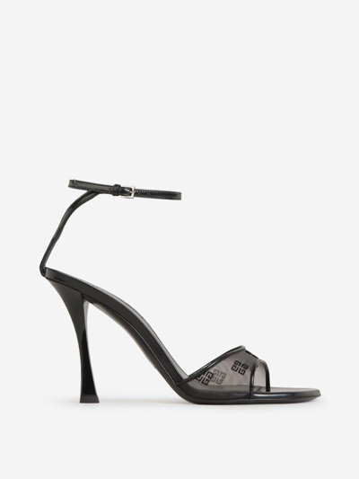 Givenchy Logo Stitch Sandals In Negre