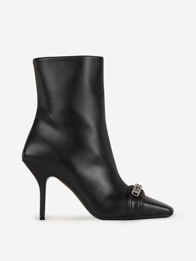 Givenchy Metallic Chain Ankle Boots In Black