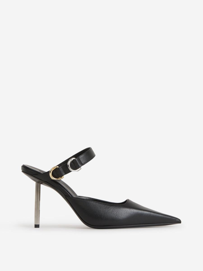 Givenchy Voyou Leather Mules In Black