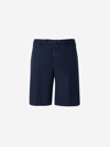 INCOTEX INCOTEX COTTON AND LINEN BERMUDA SHORTS