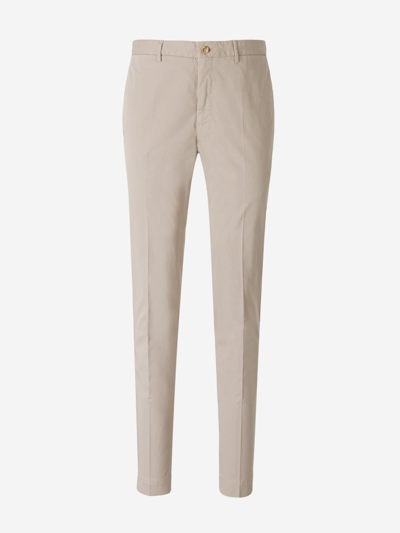 Incotex Cotton Chino Trousers In Beige