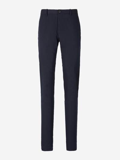 Incotex Straight Dress Trousers In Navy