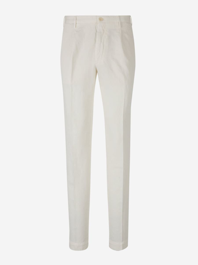 Incotex Slim-cut Chino Trousers In Blanc