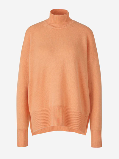 Jil Sander Cashmere Knit Sweater In Coral