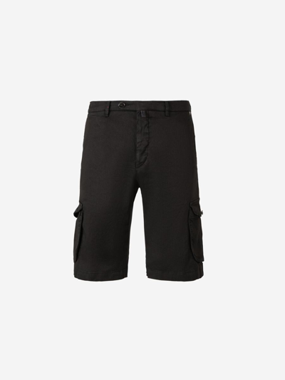 Kiton Cargo Bermuda Shorts In Black