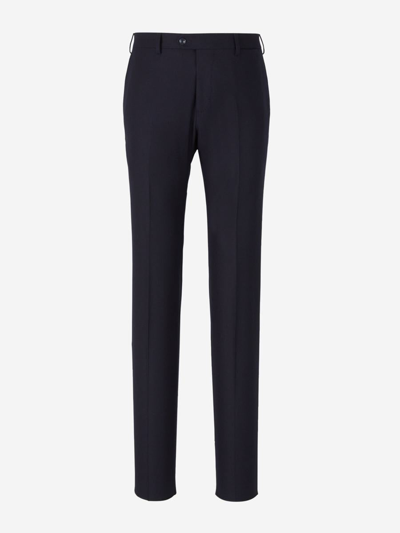 Marco Pescarolo Tailored Cashmere Trousers In Navy
