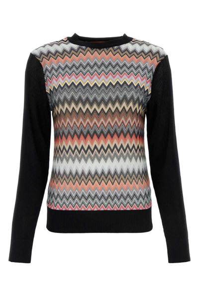 Missoni Zigzag Ribbed-knit Top In Multi