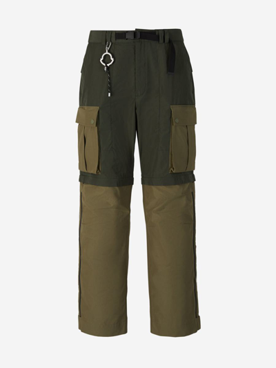 Moncler Genius Cargo Technical Trousers In Green