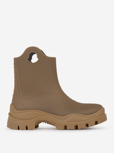 Moncler Misty Rain Boots In Camel