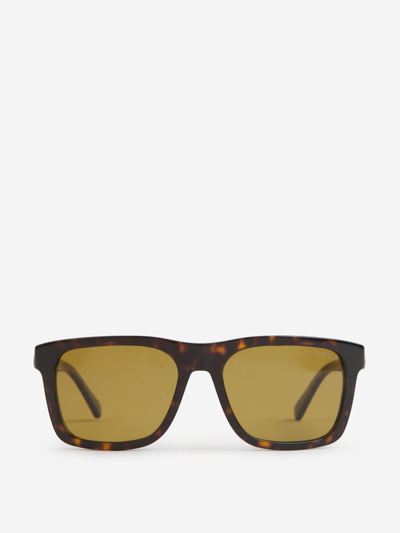 Moncler Eyewear Rectangular Frame Sunglasses In Marró Fosc