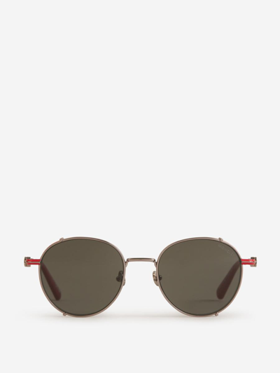 Moncler Round Sunglasses In Vermell