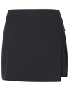 Moncler High-waisted Layered-effect Shorts In Black
