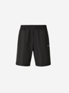 Off-white Logo-print Knee-length Track Shorts In Lime Green