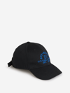 Off-white Solid Color Cap With Contrasting Logo In Negre
