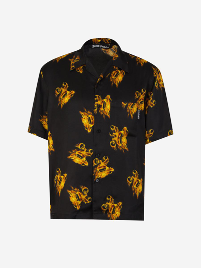 PALM ANGELS PALM ANGELS BURNING LOGO SHIRT