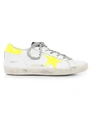 GOLDEN GOOSE SNEAKERS,G31WS590.C74 C74 WHITE YELLOW FLUO STAR