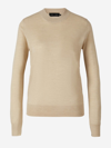 Proenza Schouler Merino Wool Crewneck Sweater In Beige