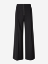 Proenza Schouler Black Stretch Wool Blend Pants In Black