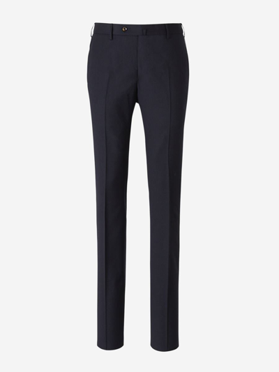 Pt01 Slim Trav Organic Kinetic Summer Fabric Pant In Night Blue