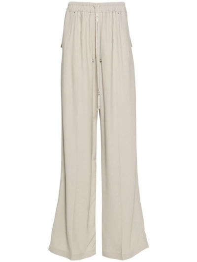 Rick Owens Wide Leg Trousers In Blanco