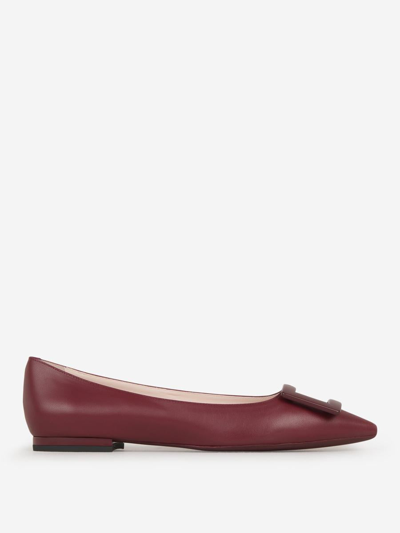 Roger Vivier Gommettine Nappa Ballerinas In Beix