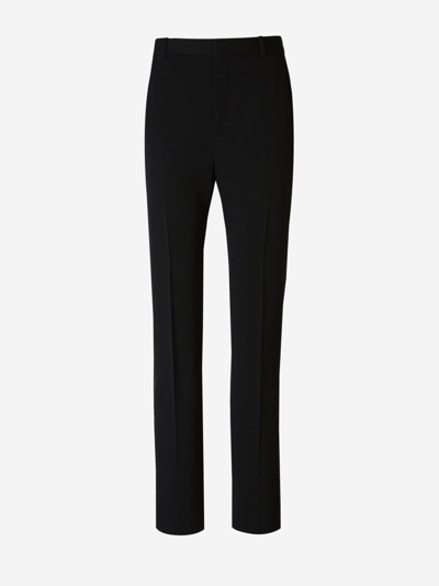 Saint Laurent Grain Straight Pants In Black