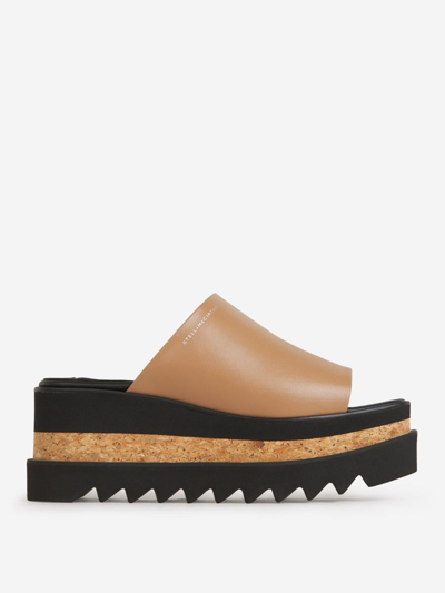 Stella Mccartney Sneak-elyse Platform Sandals In Camel