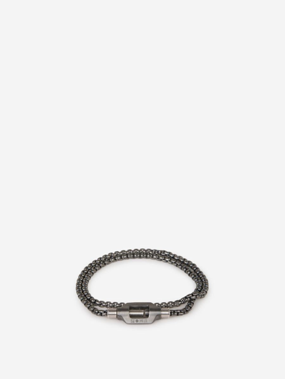 Tateossian Double Chain Bracelet In Black