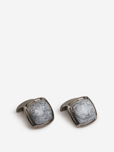 Tateossian Specular Hematite Cufflinks In Dark Gray