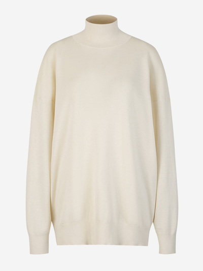 The Row Plain Knit Sweater In Blanc
