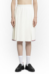 Thom Browne Rwb-stripe Pleated Wrap Skirt In White