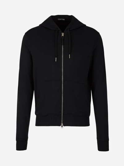 Tom Ford Basic Zip Sweatshirt In Black  