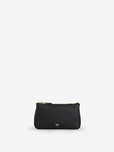 Tom Ford Leather Chain Bag In Black