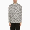 Pt Torino Printed Long-sleeved Shirt In White