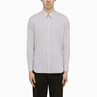 PT TORINO PT TORINO | WHITE VISCOSE STRIPED SHIRT