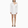 Jacquemus Les Sculptures Dropped Shoulder La Mini Robe Chemisier Dress In White
