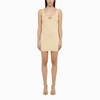 Jacquemus Yellow Les Classiques 'la Mini Robe Sierra' Minidress In White