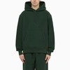 Burberry Cotton Drawstring Hooded Sweatshirt In Green